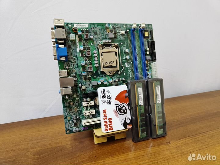 Материнская плата 1155+i3-2120+DDr3-8Gb+SSD+Кулер