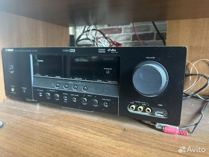 Ресивер yamaha с колонками и микрофоном