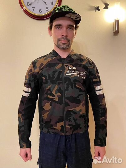 Мотокуртка icon мужская, размер М