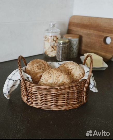 Плетёная корзина, поднос пасха