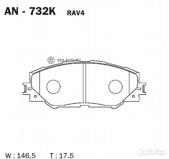 Akebono AN732K Колодки тормозные дисковые передние