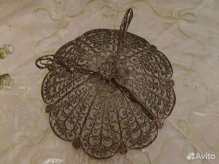 Конфетница ваза скань филигрань