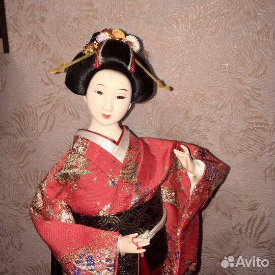 Коллекционная форфоровая кукла Японка (55 см)