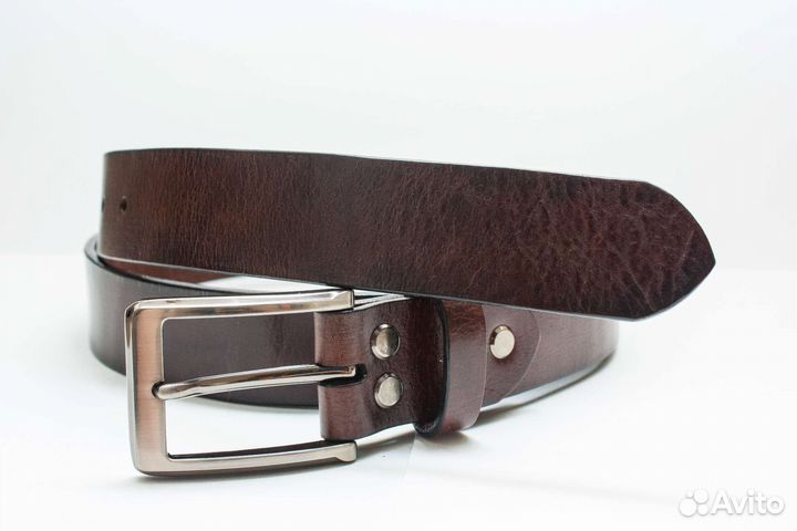 Кожаный мужской ремень ручной работы