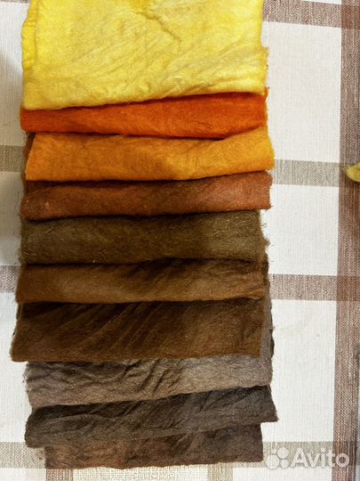 Вата льняная окрашенная для изготовления игрушек