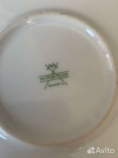 Блюдо с цветочным декором и позолотой Mitterteich