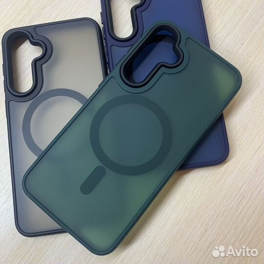 Чехол на Samsung S23FE MagSafe зеленый