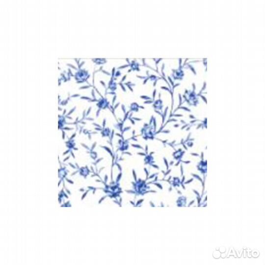 Клеенка dekorama 1,4*20м голубые цветочки на белом