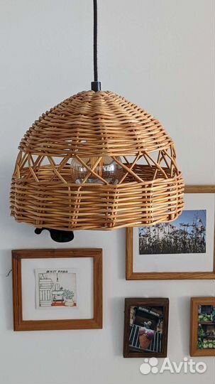 Абажур плетёный