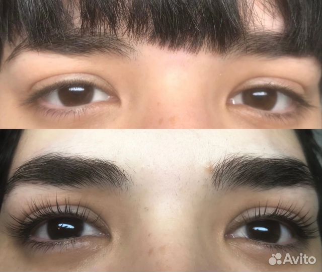 Ламинирование ресниц, перманентный макияж бровей