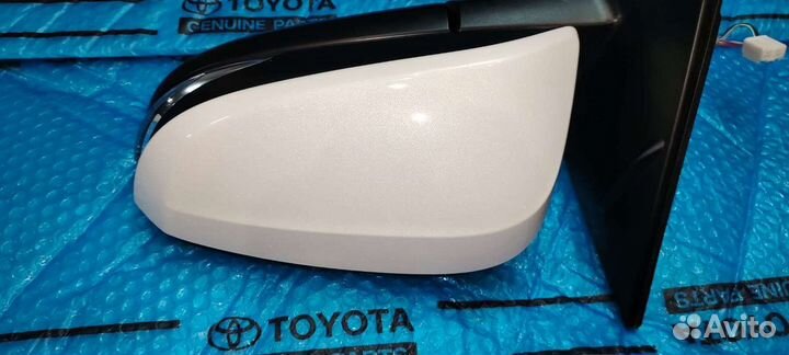 Боковое зеркало рав 4 4 Оригинал 13-19 белый перл