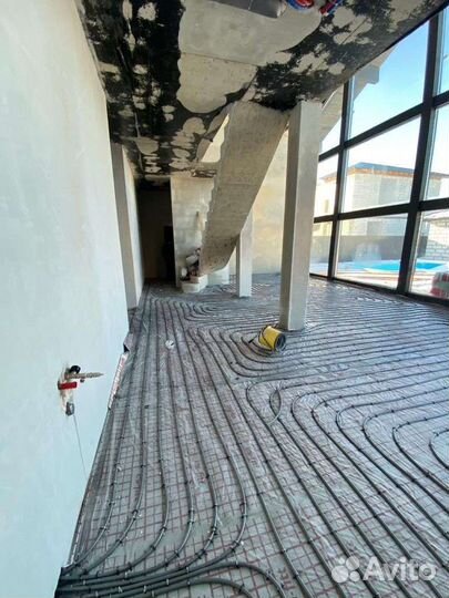 Монтаж разводка систем отопления в домах коттеджах