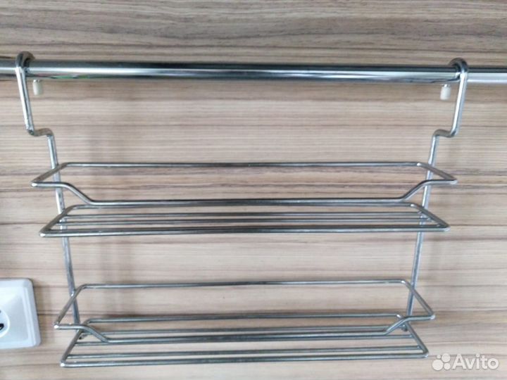 Полка хром для рейлинга, подвес, подставка
