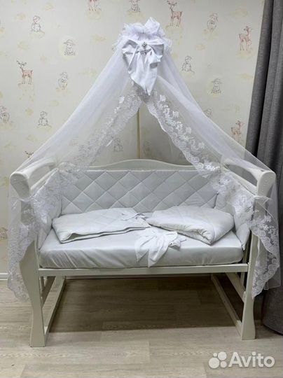 Комплект бортики в кроватку для новорожденных