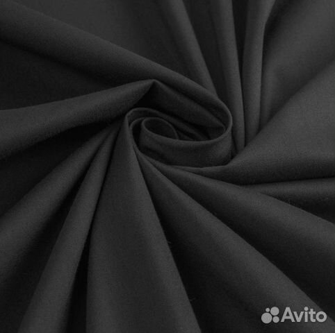 Ткань хлопок поплин черный