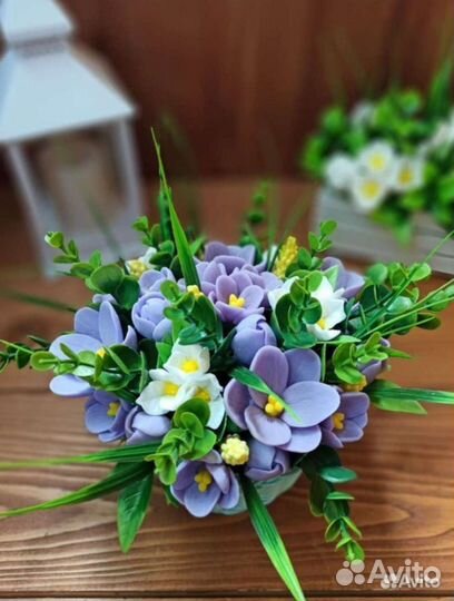 Цветочная композиция из мыла ручной работы