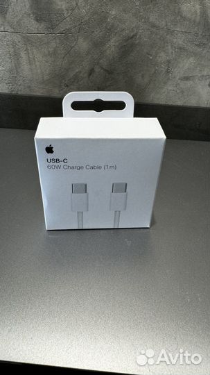 Кабель apple оригинал USB-C to USB-C, 60W (1 m)