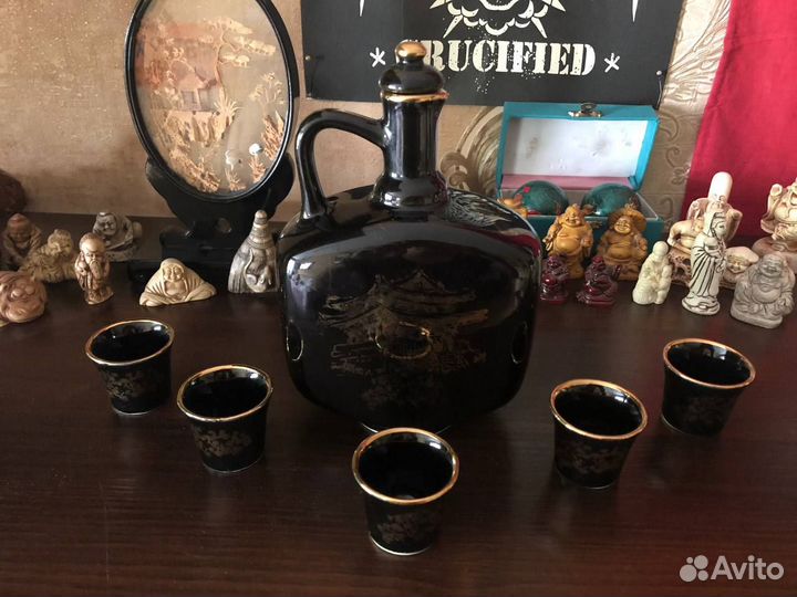 Сакешница - штоф со стопками