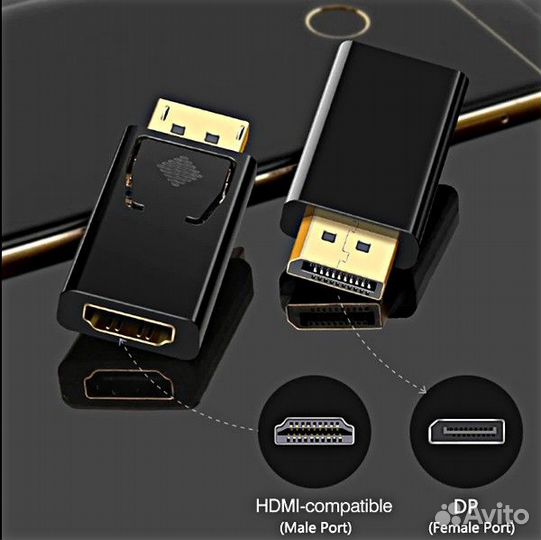 Переходник DP/miniDP на hdmi/VGA/DVI
