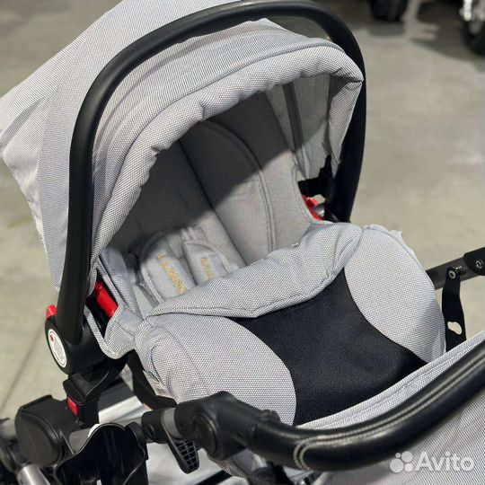 Коляска 3в1 Новая трансформер (серый )