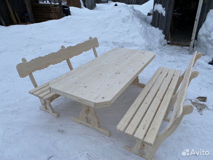 Комплект стол с лавками