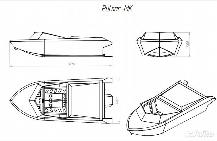 Катер Pulsar-M (Корпус) (KIT набор)