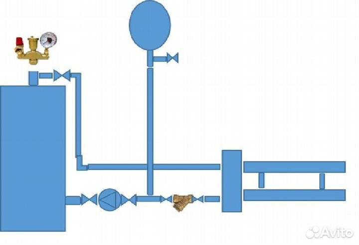 Электрический котел Элвин 12 кВт с обвязкой