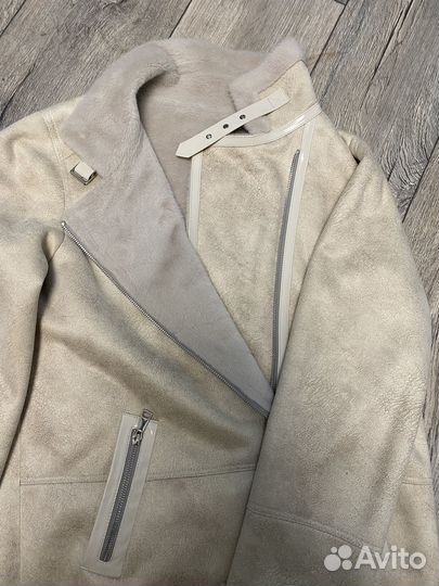 Дубленка авиатор удлиненная