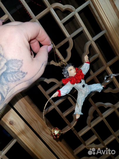 Ёлочные игрушки из ваты. Воздушные гимнасты