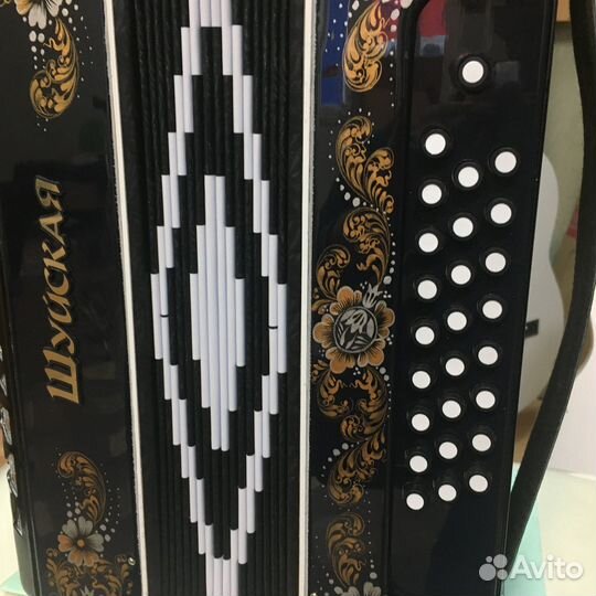 Гармонь Шуйская S32XL с регистром черная