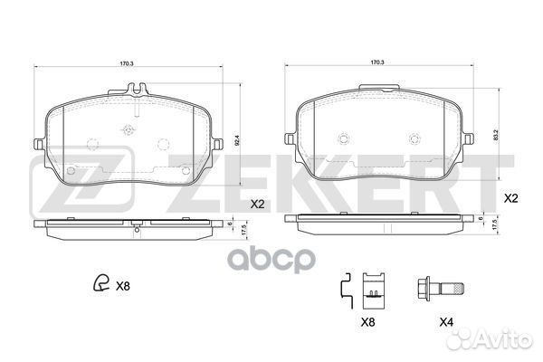 Колодки торм. диск. передн. MB GLE (C167) 19