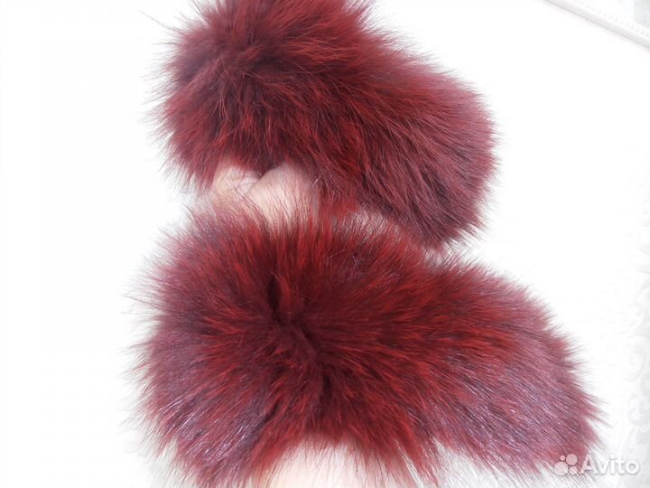 Обрезки песца крашеного. 73,0*4,5см. Новые