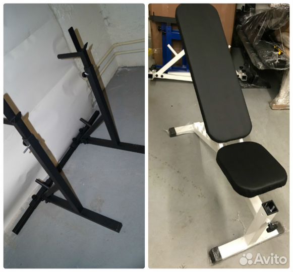 Скамья Для Жима Рекорд + Стойки для штанги вар257