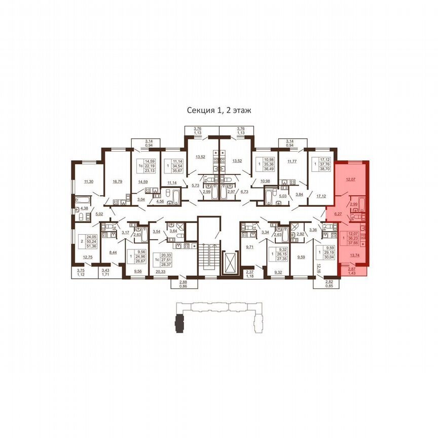 1-к. квартира, 37,7 м², 5/6 эт.