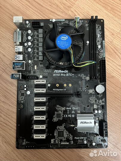 Материнская плата ASRock H110 Pro BTC+ проц