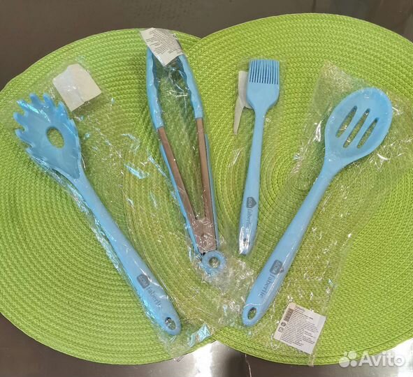 Новый набор лопаток для кухни силикон/нейлон