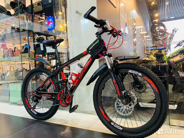 Велосипед горный подростковый grom GA100 24'' черн