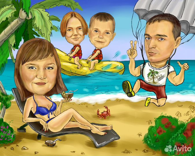 Шарж Портрет по фотографии