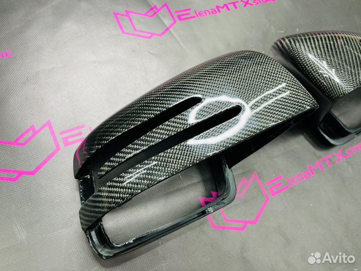 Накладки зеркал Мерседес W 292 W463, карбон