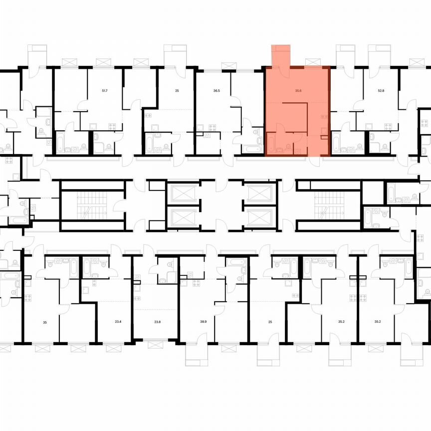 1-к. квартира, 35,6 м², 4/25 эт.