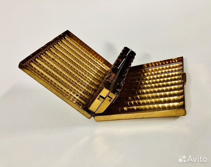 Портсигар редкий латунь USA 30-40е годы