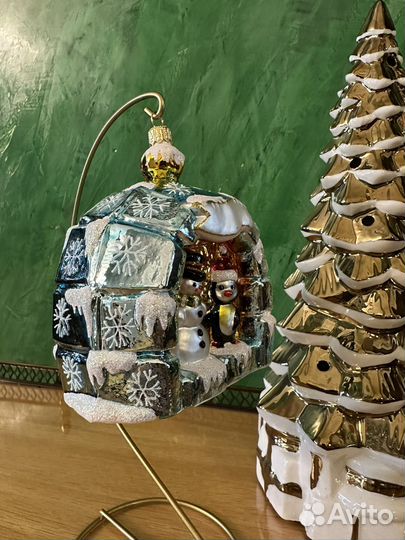 Елочные игрушки стекло польша