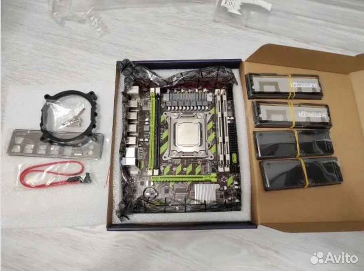 Комплект мат. плата, проц Xeon E5 2650 V2 озу 16гб