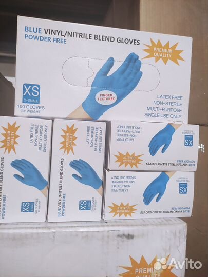 Перчатки нитрил/винил - доставка бесплатно