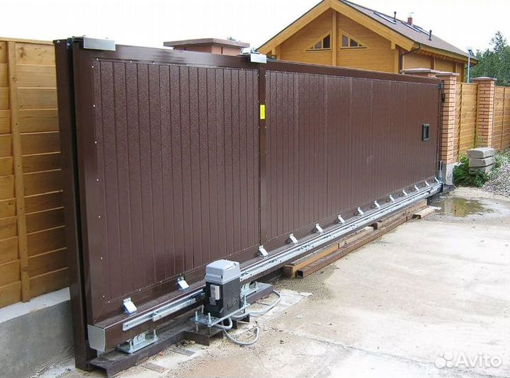 Откатные ворота с установкой