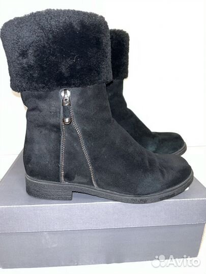 Зимние полусапоги 37 замша мех