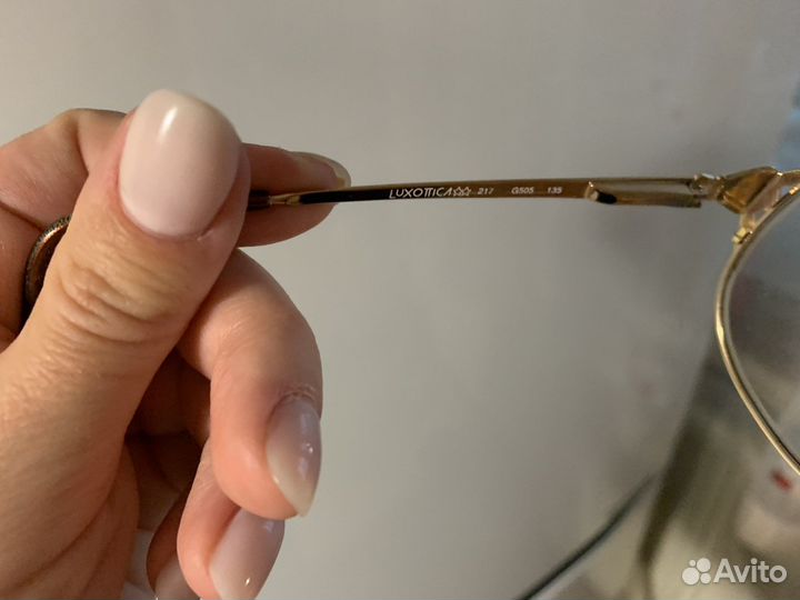 Винтажные очки хамелеоны Luxottica позолоченные