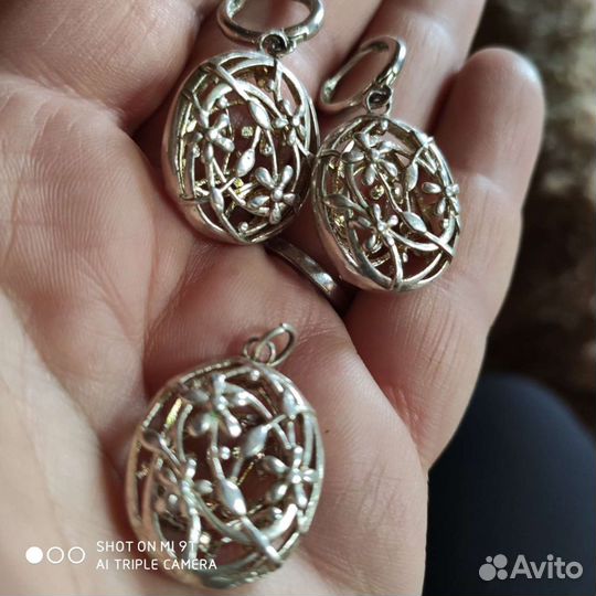 Серьги кольца серебро кресты мельхиор винтажные