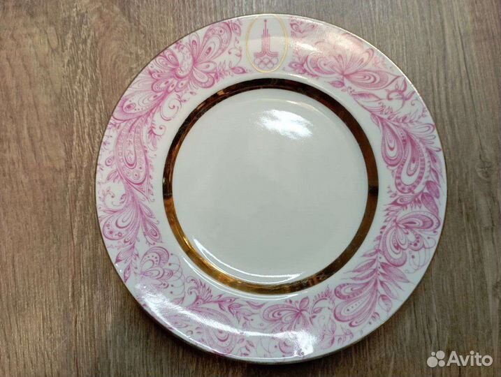 Винтажная коллекционная тарелочка Олимпиада 80