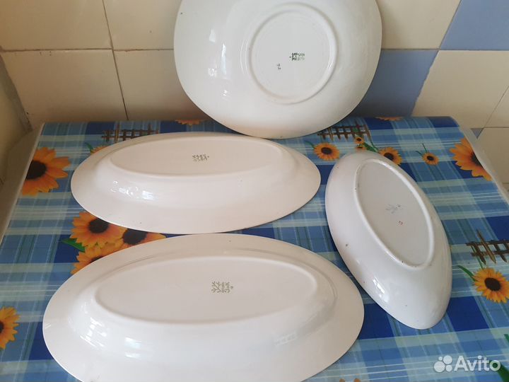 Селёдочницы Блюдо Вербилки Дулево СССР Б/у